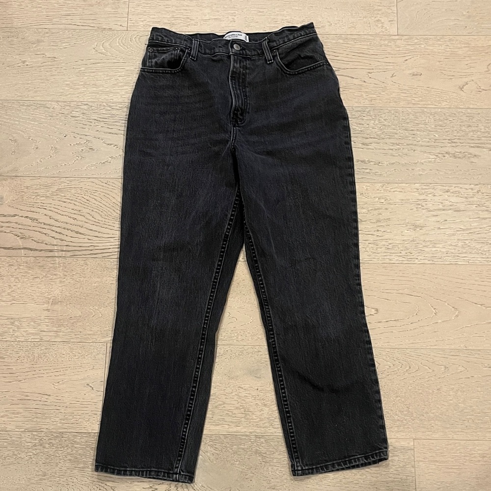 Abercrombie & Fitch Black Straight Leg Jeans